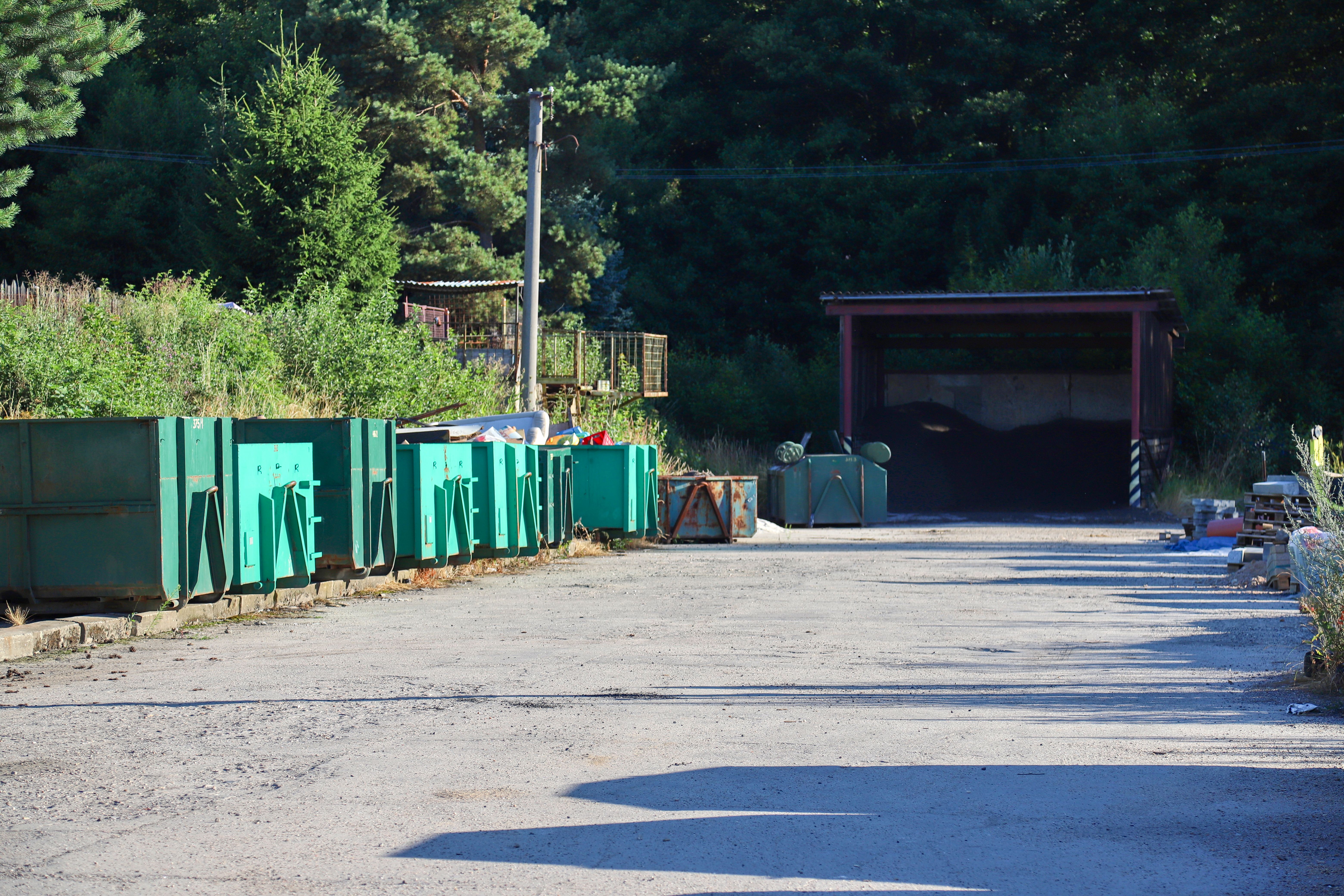 Pohled do sběrného dvora technických služeb habartov