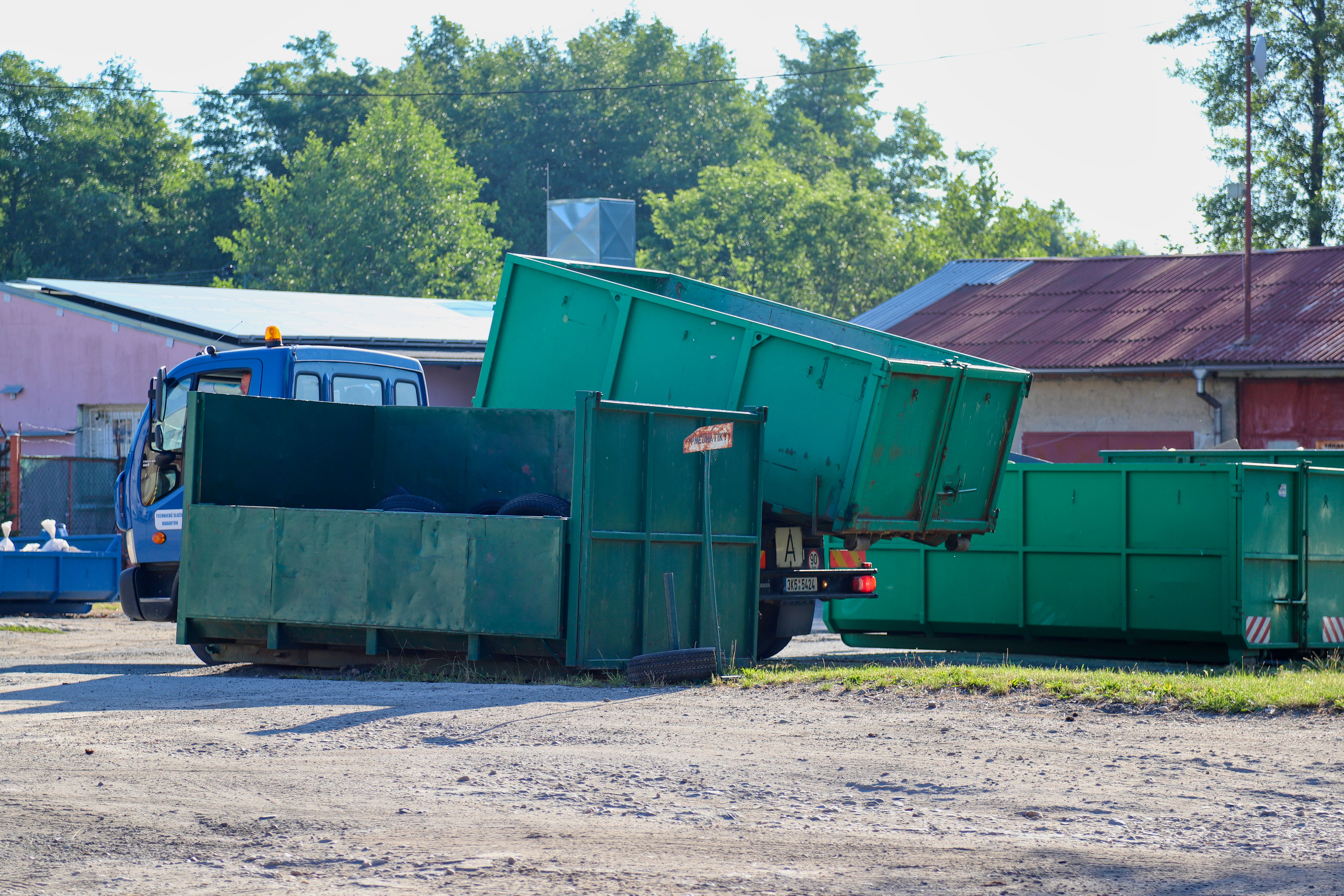 Pohled do sběrného dvora technických služeb Habartov