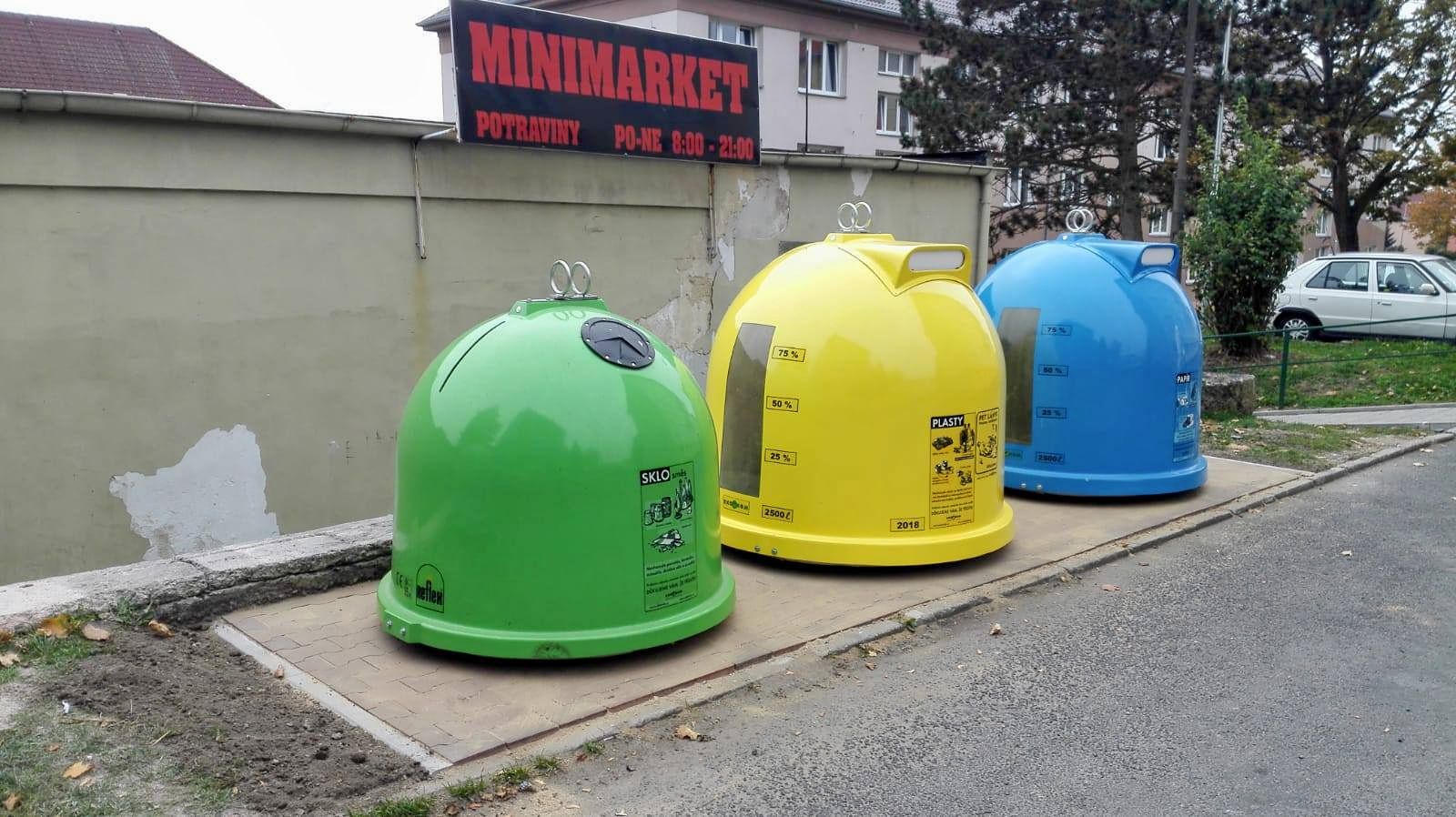 kontejnery na tříděný odpad ulice gagarinova habartov